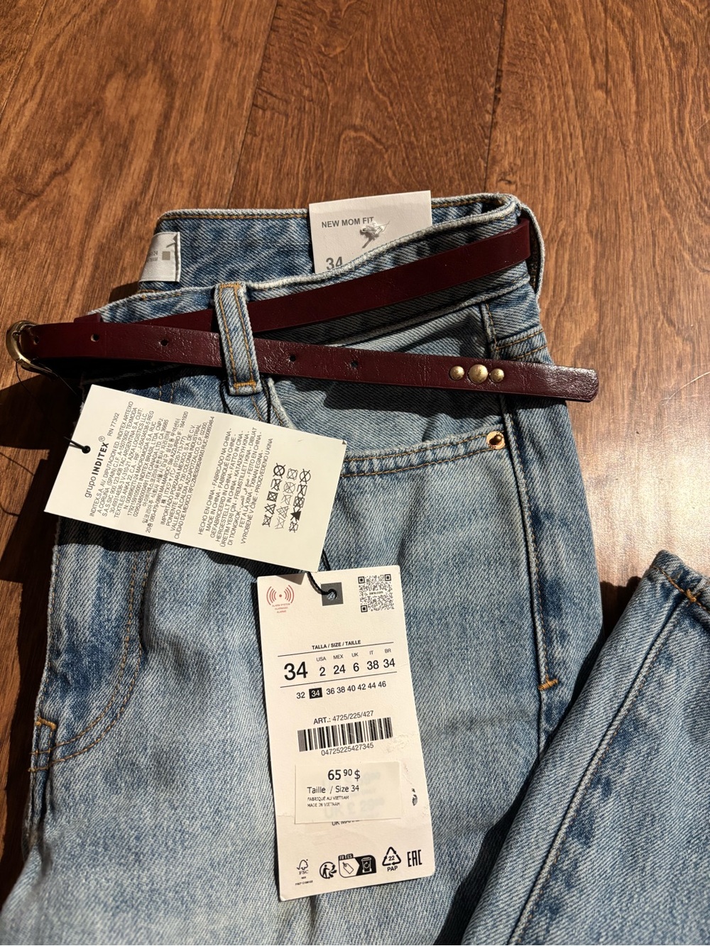 Zara Light Blue Straight Leg Jeans